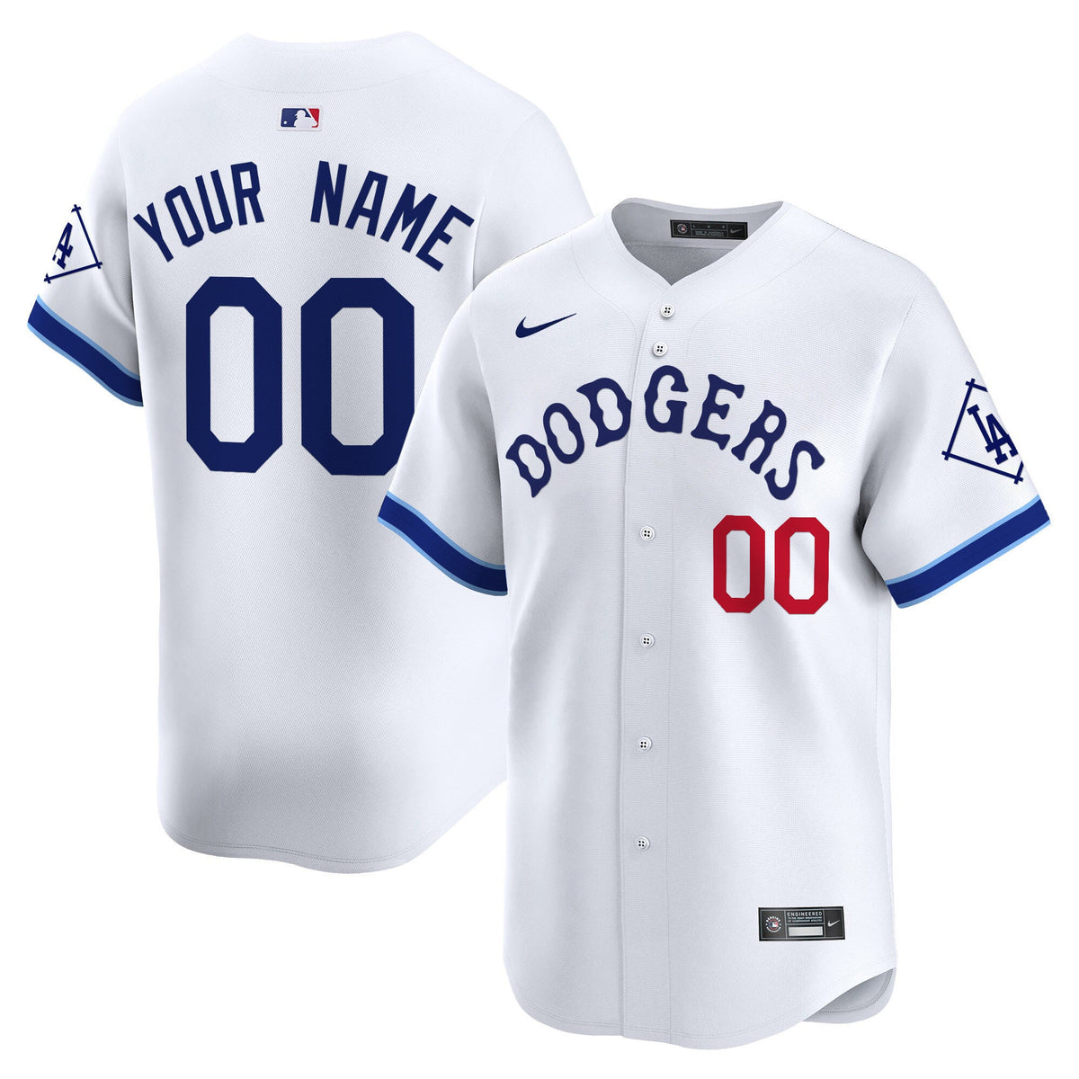 Custom Los Angeles Dodgers Dodgers Tribute Jersey - White