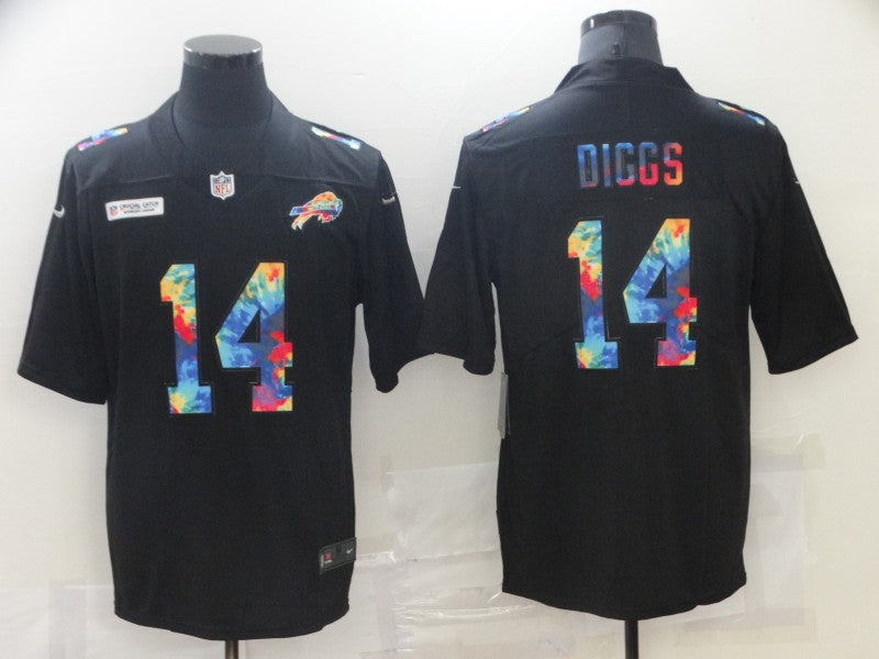 Men's Buffalo Bills Stefon Diggs #14 Black Game Jersey1
