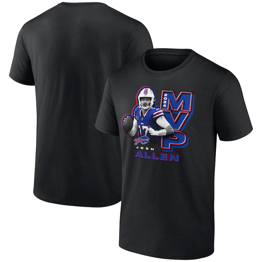 Men's Buffalo Bills Josh Allen Black 2024  MVP T-Shirt