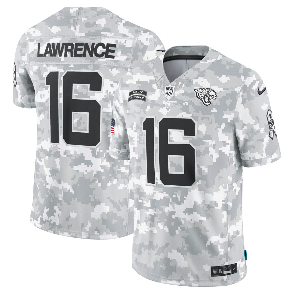 Trevor Lawrence Jacksonville Jaguars  2024 Salute to Service Limited Jersey - Arctic Camo