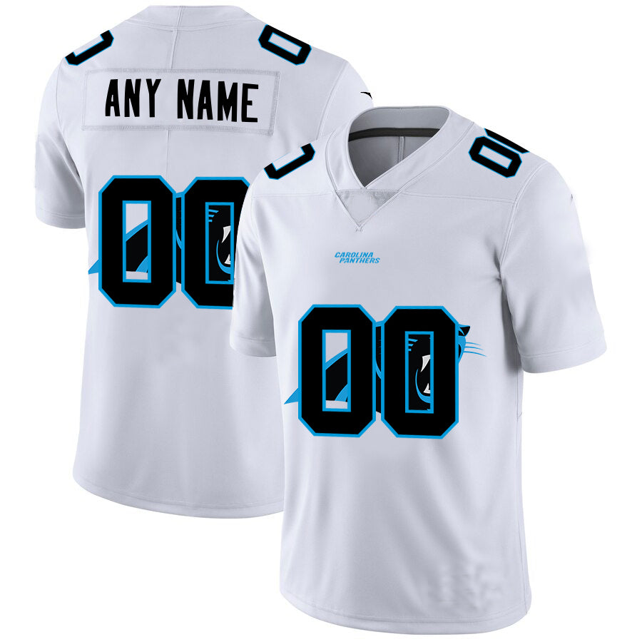 Custom1 Carolina Panthers White Team Big Logo Vapor Untouchable Limited Jersey1 Stitched Jersey1 Football Jerseys