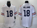 Men's Chicago Bears Caleb Williams #18 White 2024  Draft 2nd Alternate Game Player Jersey1