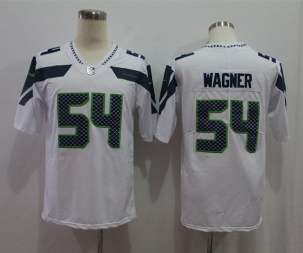 Men's Seattle Seahawks Bobby Wagner #54 White Game Jersey1
