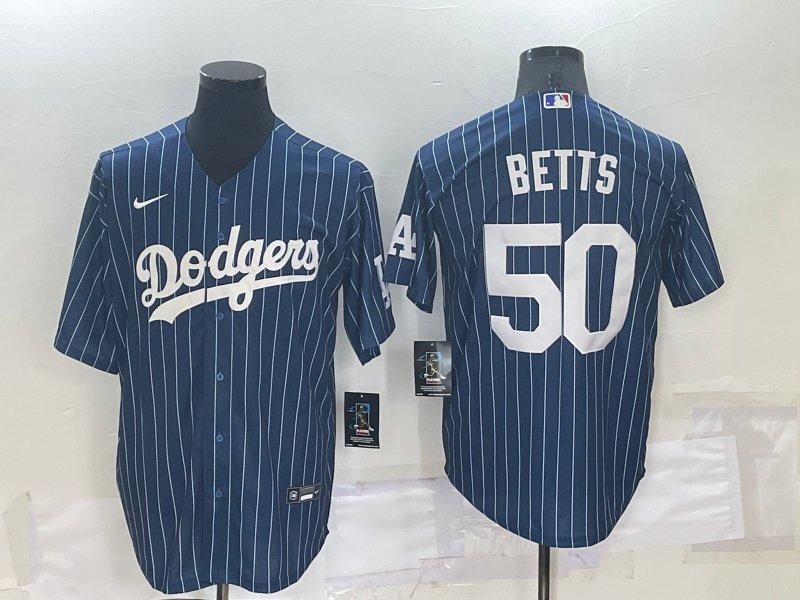 Men's Los Angeles Dodgers Mookie Betts #50 Blue Fashion Baseball Jersey1