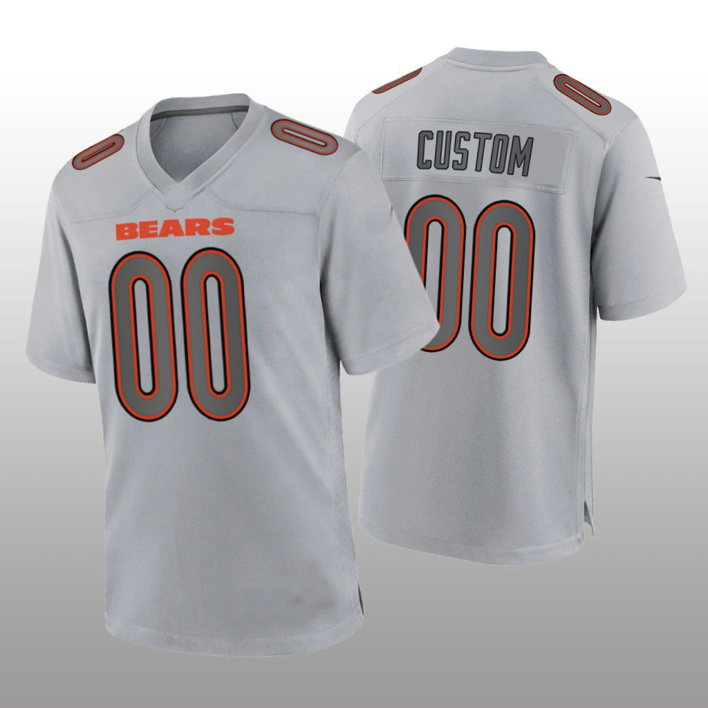Custom1 Chicago Bears Custom1 Gray Atmosphere Game Jersey1 Stitched American Football Jerseys
