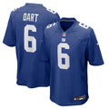 New York Giants Jaxson Dart  Royal 2025  Draft First Round Pick Game Jersey