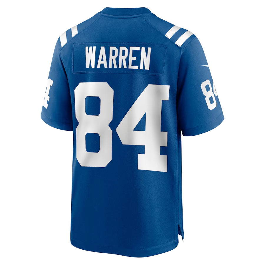 Men's Indianapolis Colts Tyler Warren  Royal 2025  Draft First Round Pick Game Jersey