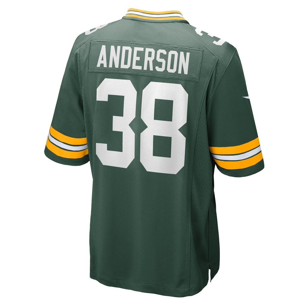 Zayne Anderson Green Bay Packers  Team Game Jersey -  Green