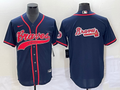 Men's Atlanta Braves Navy Replica Team Jersey1 Joint Edition