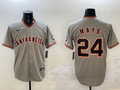 Men's San Francisco Giants Willie Mays #24 Gray Replica Player Jersey1