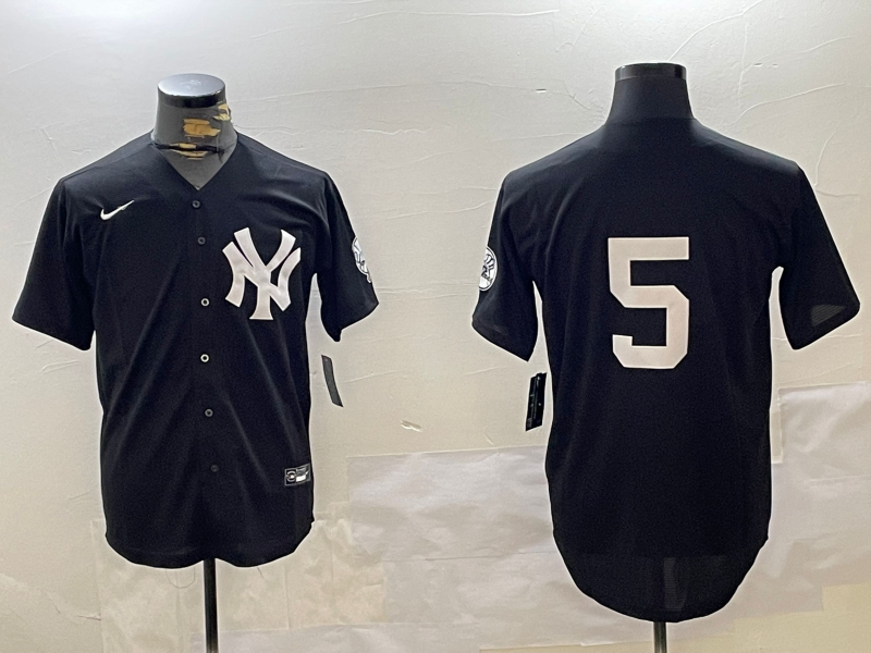 Men's New York Yankees Joe DiMaggio #5 Black Game Jersey