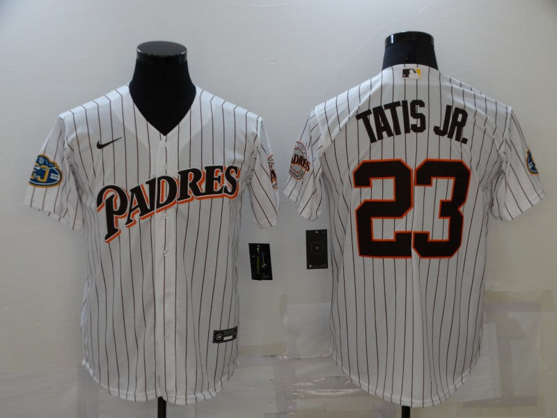 Men's San Diego Padres Fernando Tatis Jr. #23 White Alternate Replica Player Jersey1