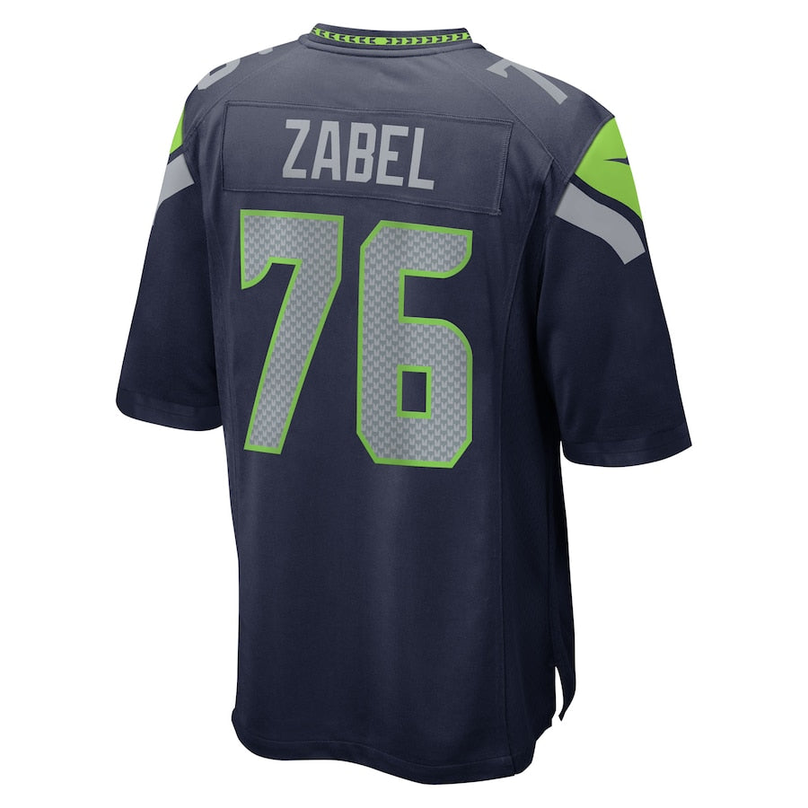 Seattle Seahawks Grey Zabel  College Navy 2025  Draft First Round Pick Game Jersey