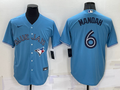 Men's Toronto Blue Jays Alex Manoah #6 Light Blue Replica Baseball Jersey1