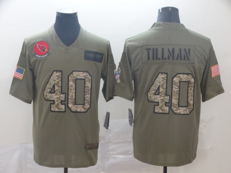 Men's Arizona Cardinals Pat Tillman #40 Brown Alternate Game Jersey1