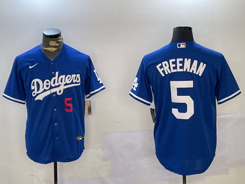 Men's Los Angeles Dodgers Freddie Freeman #5 Royal Alternate Replica Player Jersey