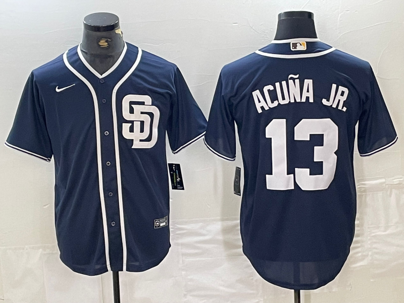 Men's San Diego Padres Manny Machado #13 Navy Limited Player Jersey1
