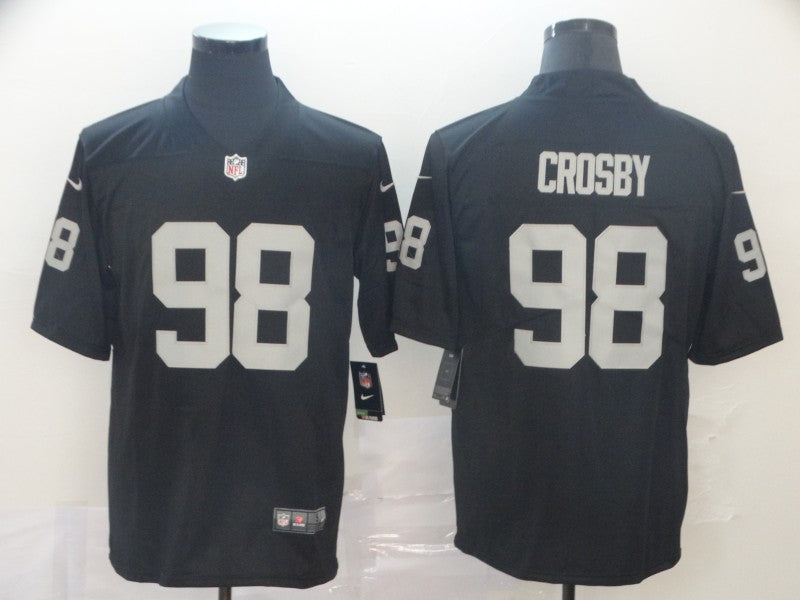 Men's Las Vegas Raiders Maxx Crosby #98 Black Game Player Jersey1