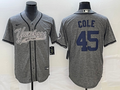 Men's New York Yankees Gerrit Cole #45 Gray Game Jersey1 Joint Edition