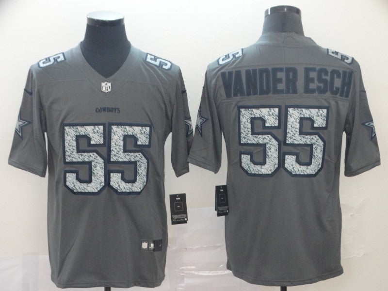 Men's Dallas Cowboys Leighton Vander Esch #55 Gray Player Game Jersey1