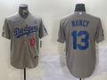 Men's Los Angeles Dodgers Max Muncy #13 Gray Game Player Jersey1