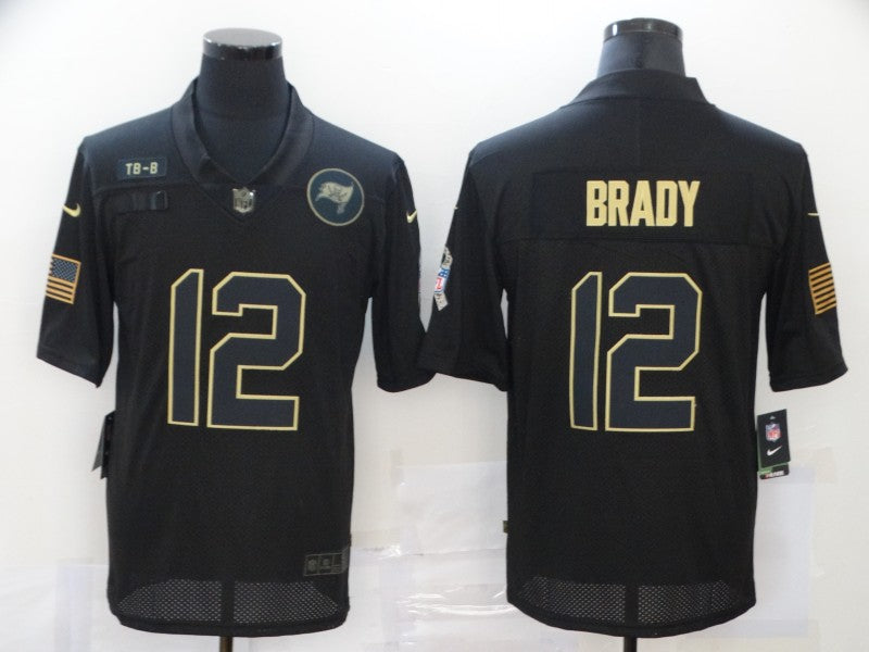 Men's Tampa Bay Buccaneers Tom Brady Black 2020 Salute To Service Limited Jersey1