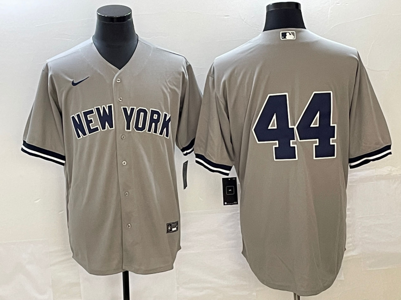 Men's New York Yankees Reggie Jackson #44 Gray Replica Player Name Jersey1