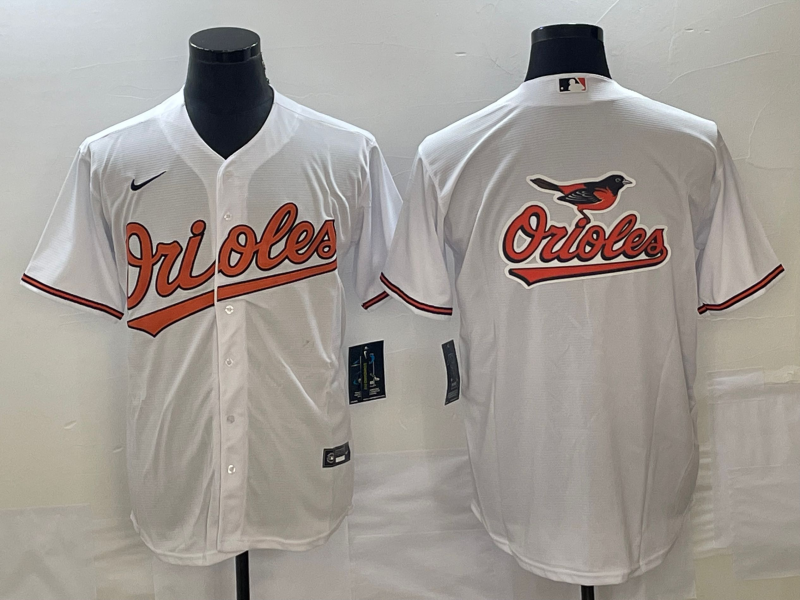 Men's Baltimore Orioles White Home Replica Team Jersey1