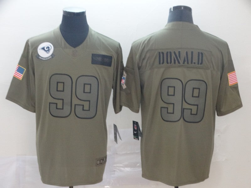 Men's Los Angeles Rams Aaron Donald #99 Brown Game Jersey1