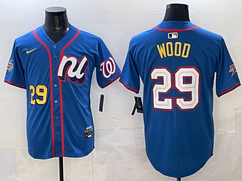 Men's National League James Wood #29 Blue 2025 All-Star Edition Limited Player Jersey