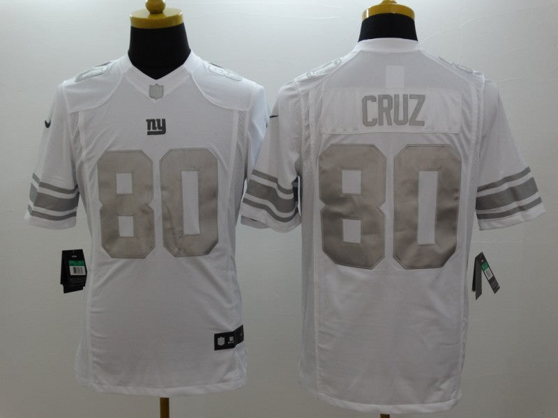 Men's New York Giants Victor Cruz #80 White Game Jersey1
