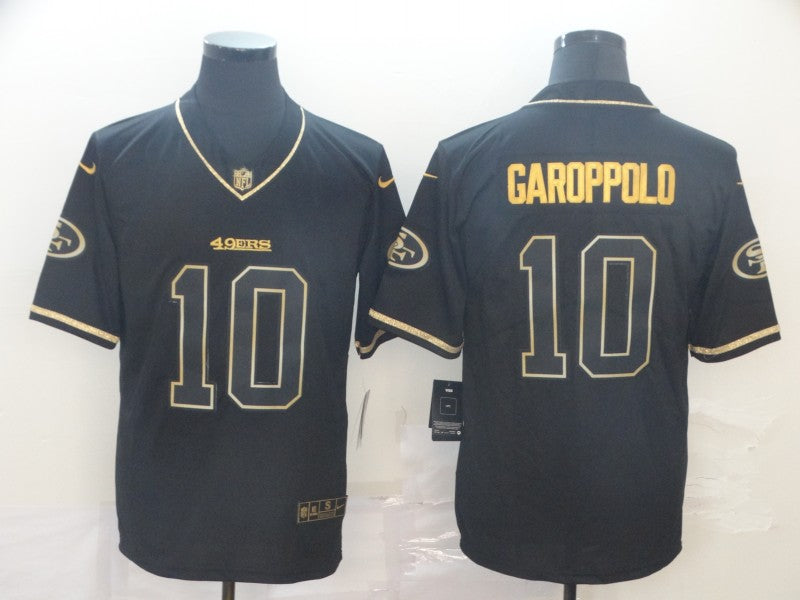 Men's San Francisco 49ers Jimmy Garoppolo #10 Black Game Player Jersey1
