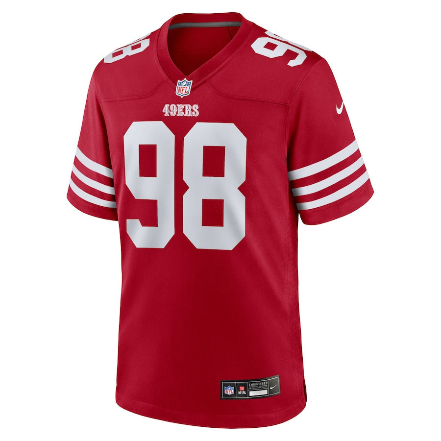 Men's San Francisco 49ers Mykel Williams  Scarlet 2025  Draft First Round Pick Game Jersey
