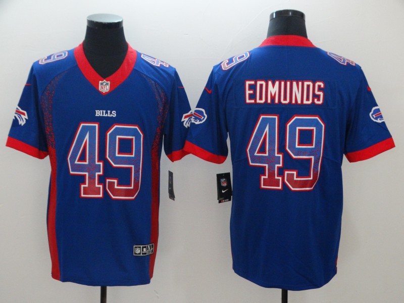 Men's Buffalo Bills Tremaine Edmunds #49 Blue Game Jersey1