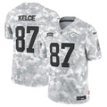 Travis Kelce Kansas City Chiefs  2024 Salute to Service Limited Jersey - Arctic Camo