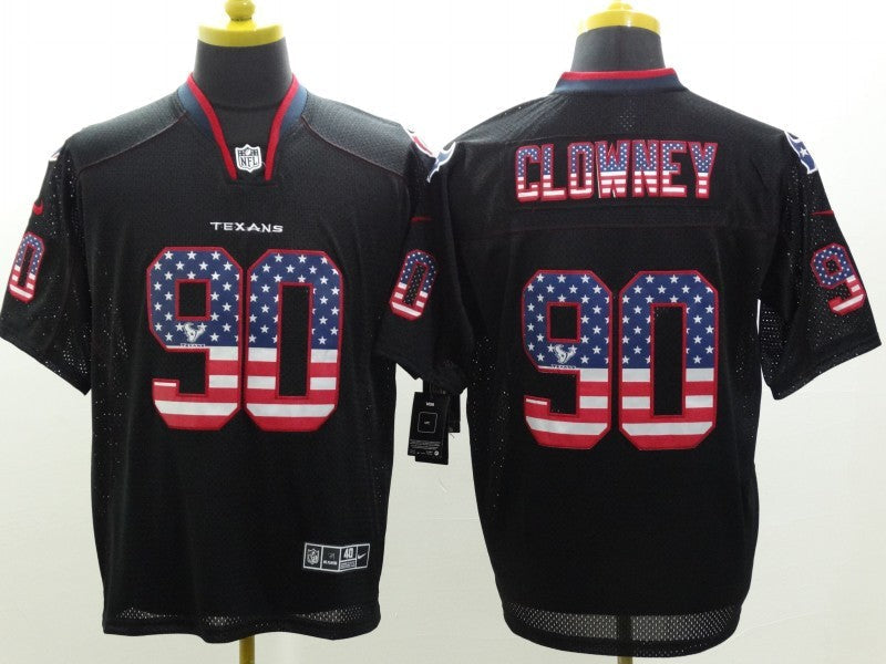 Men's Houston Texans Jadeveon Clowney #90 Black Game Jersey1