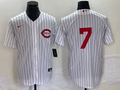 Men's Cincinnati Reds Spencer Steer #7 White 2022  at Field of Dreams Game Authentic Player Jersey