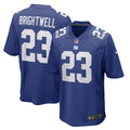 Gary Brightwell New York Giants  Team Game   Jersey - Royal