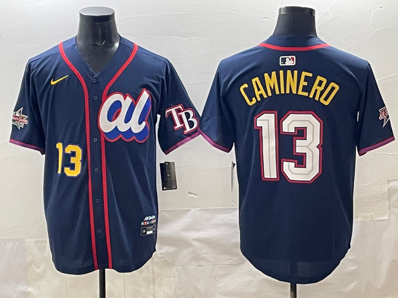 Men's American League Junior Caminero #13 Navy 2025 All-Star Edition Limited Player Jersey