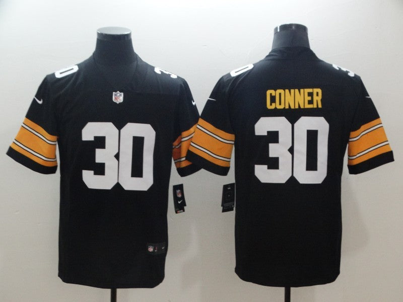 Men's Pittsburgh Steelers #30 James Conner Black Player Game Jersey1