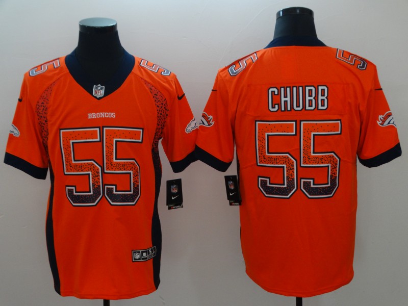 Men's Denver Broncos Bradley Chubb #55 Orange Player Game Jersey1