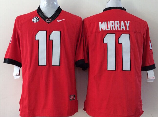 Men's Georgia Bulldogs Aaron Murray #11 Red Player Game Jersey