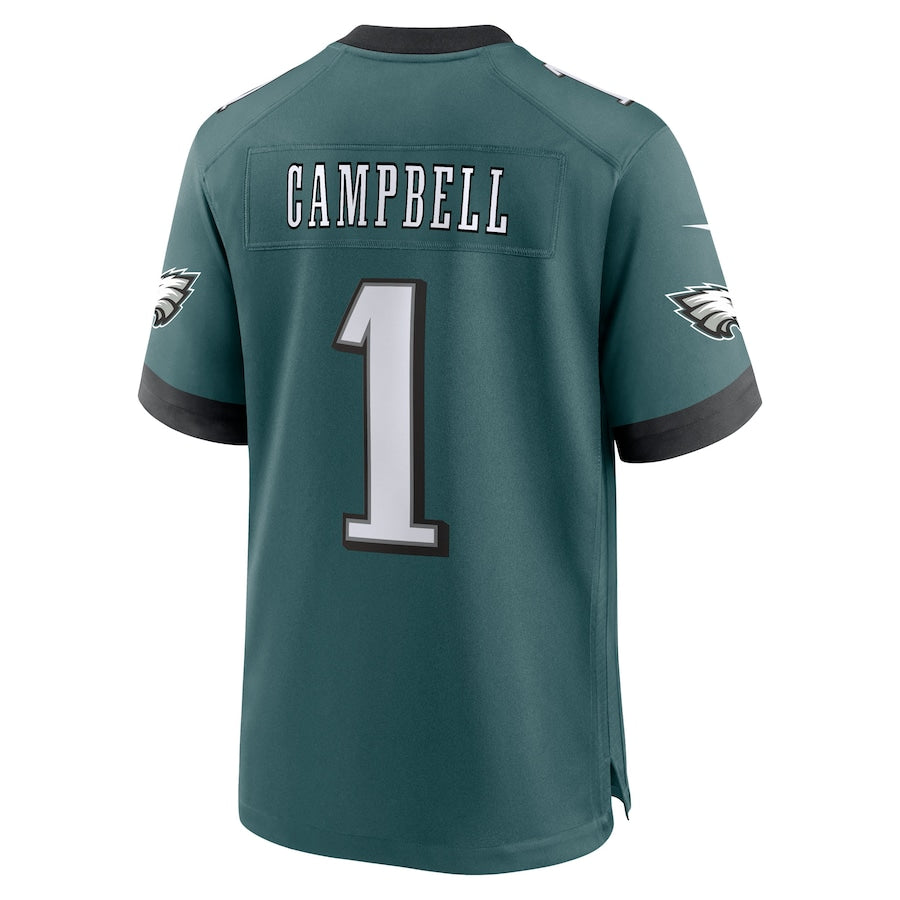Philadelphia Eagles Jihaad Campbell  Green 2025  Draft First Round Pick Game Jersey