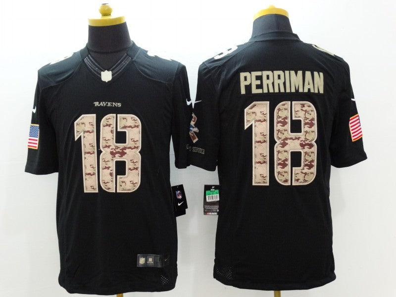 Men's Baltimore Ravens Rashad Perriman #18 Black Game Player Jersey1