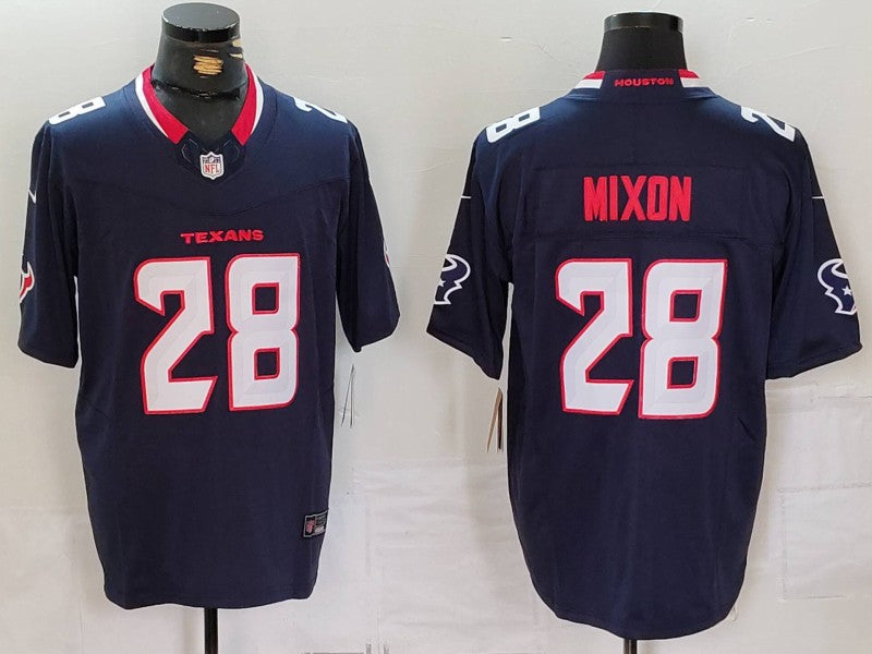 Men's Houston Texans Joe Mixon #28 Navy Game Jersey