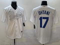 Men's Los Angeles Dodgers Shohei Ohtani White Game Player Jersey1