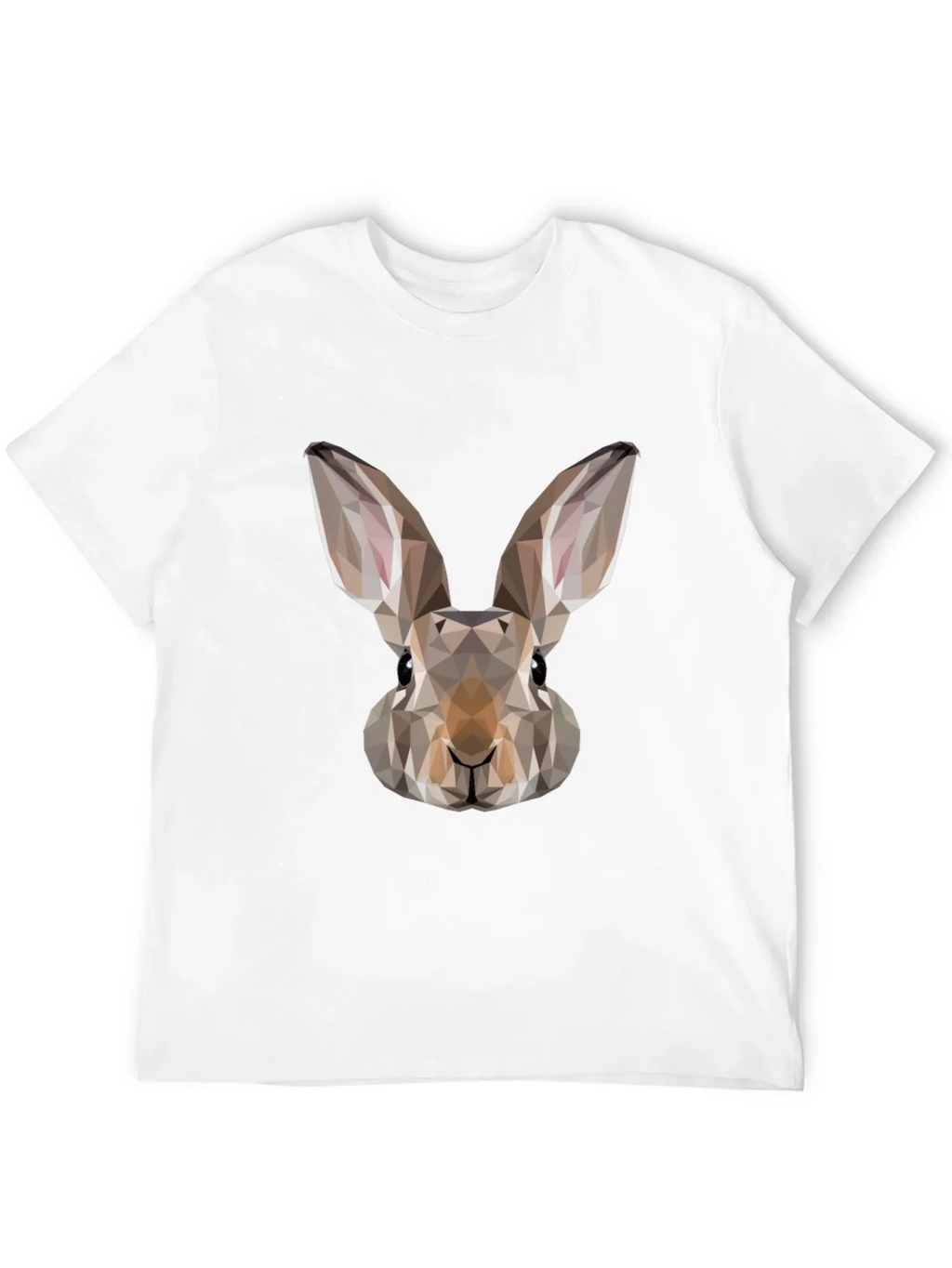 Geometric Rabbit Graphic Tee - Mens Black T-Shirt