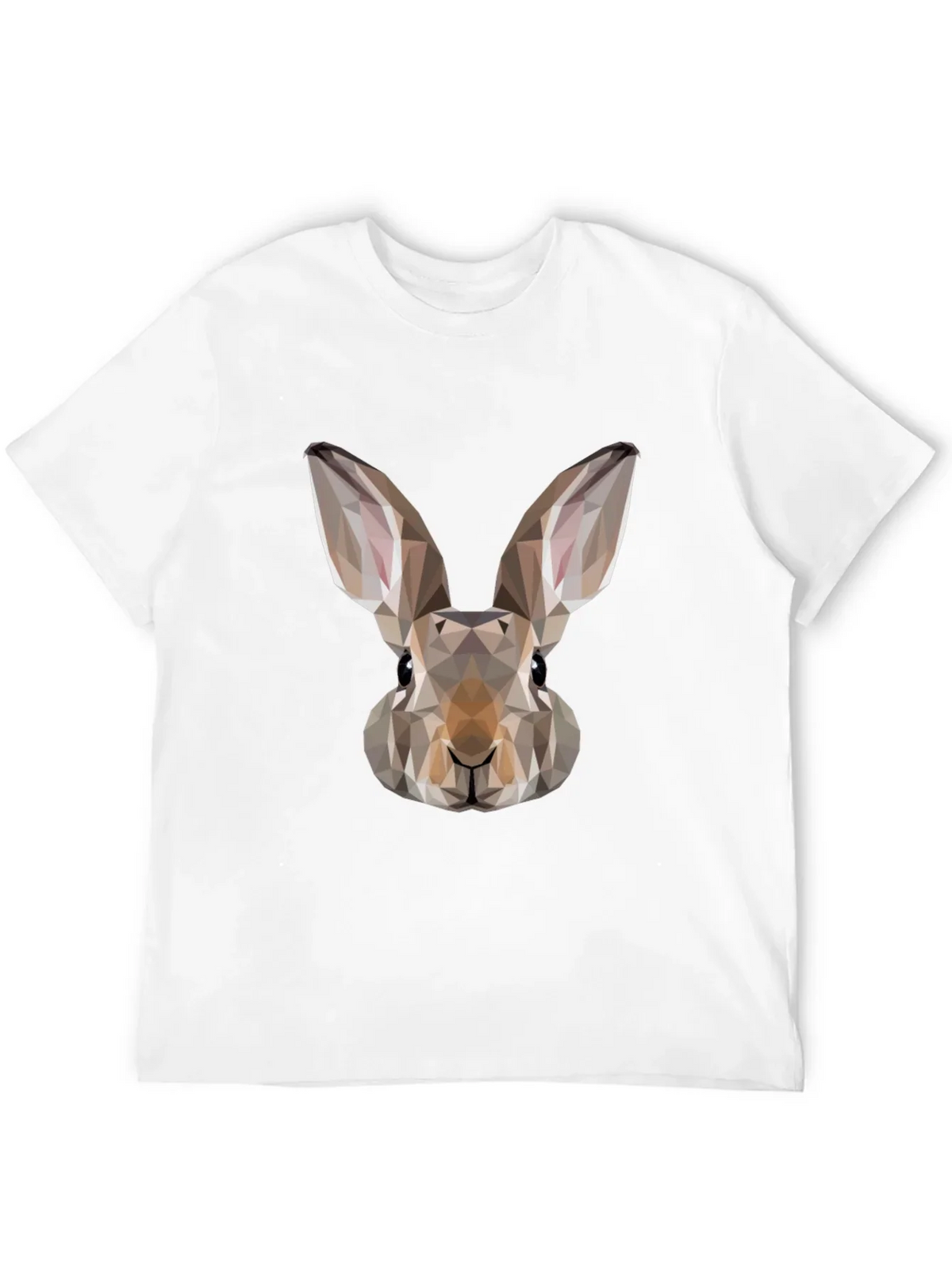 Geometric Rabbit Graphic Tee - Mens Black T-Shirt