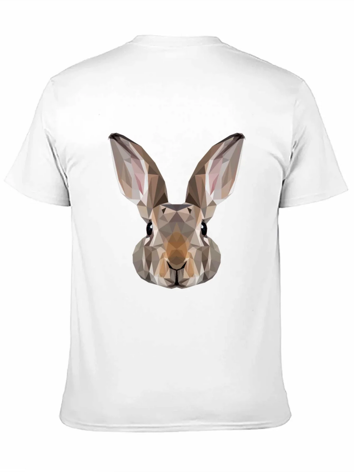 Geometric Rabbit Graphic Tee - Mens Black T-Shirt