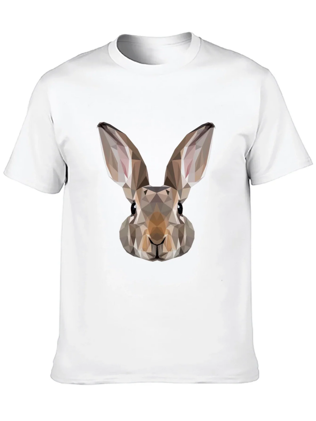 Geometric Rabbit Graphic Tee - Mens Black T-Shirt